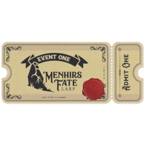 A Representation of a paper Menhirs Fate Event One Ticket