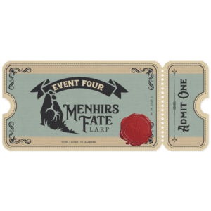 A Representation of a paper Menhirs Fate Event One Ticket